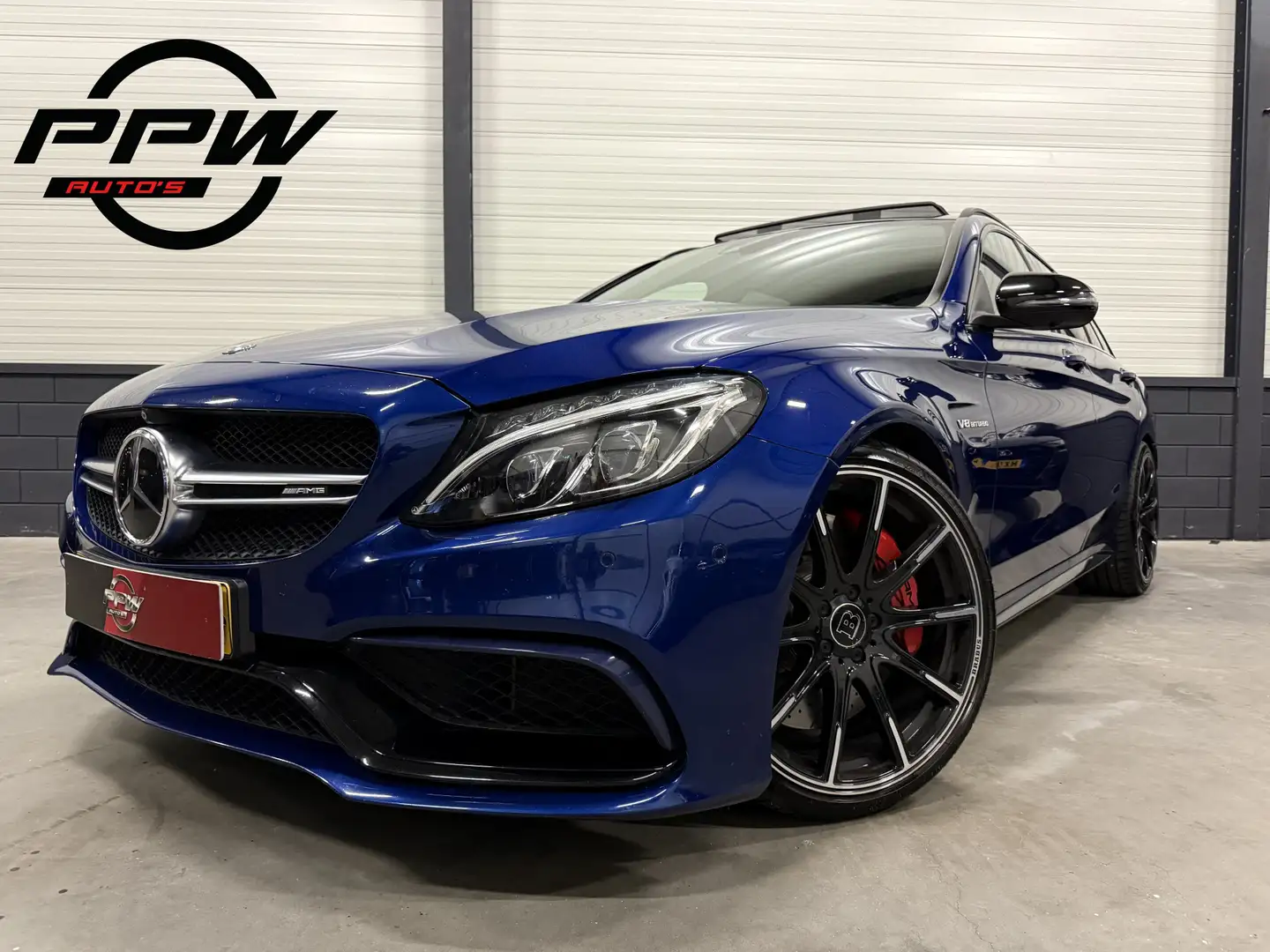 Mercedes-Benz C 63 AMG Estate S PANO/SCHAALSTOELEN/BURMESTER/HEAD-UP/20"B Albastru - 1