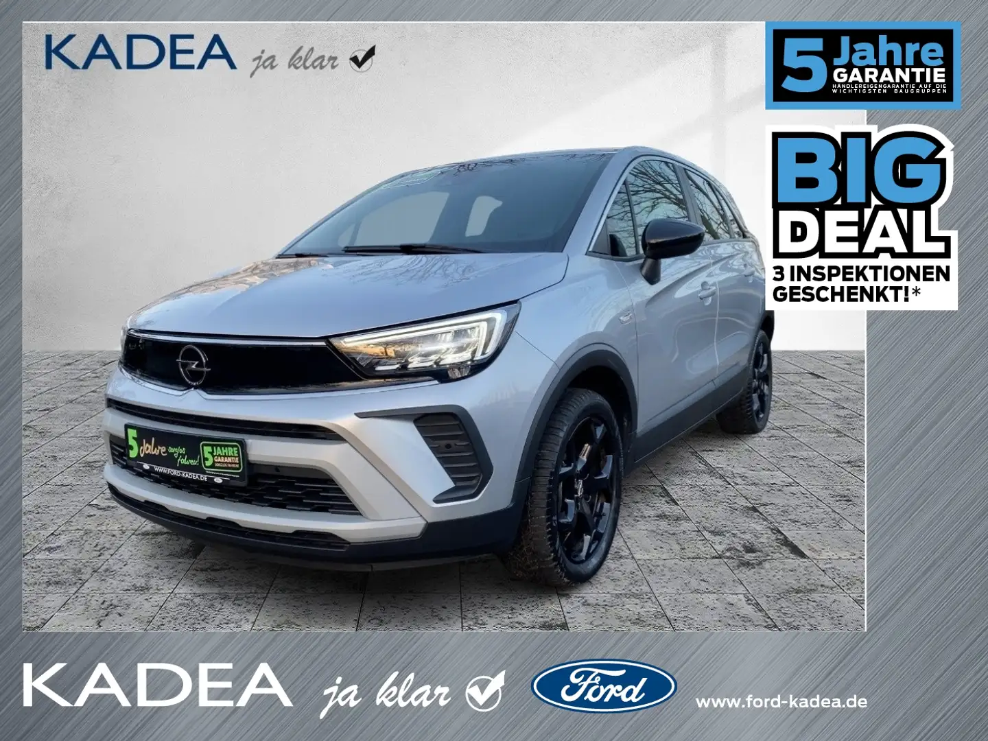 Opel Crossland 1.2 Turbo Elegance LED+Navi+SHZ+KAMERA Grijs - 1