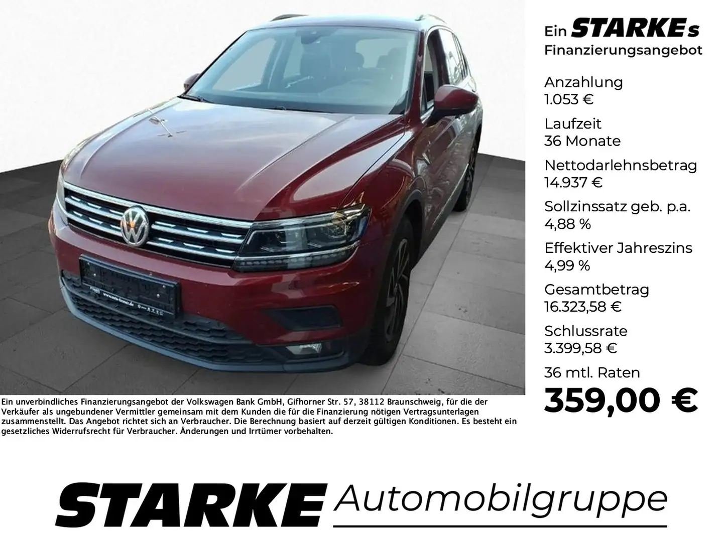 Volkswagen Tiguan 1.5 TSI Join Navi ACC AHK Rouge - 1