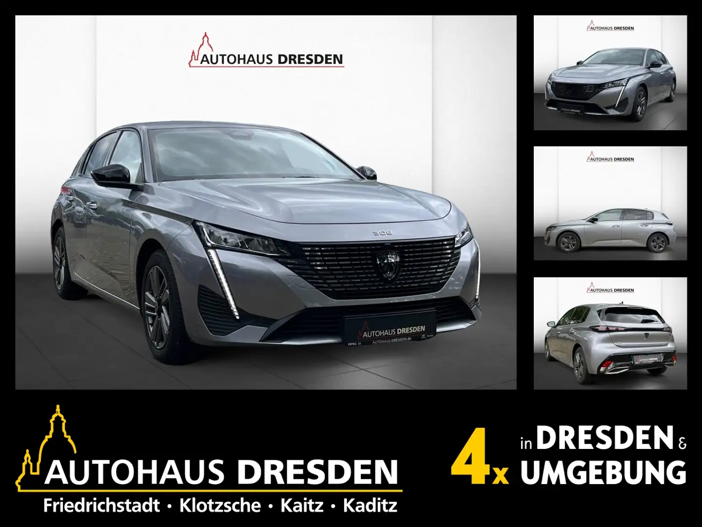 Peugeot 308 1.2 PureTech 130 Allure LED /NAVI / DAB Gris - 1