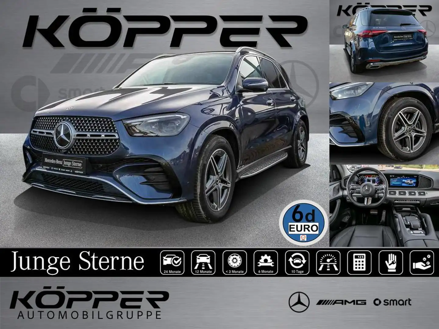 Mercedes-Benz GLE 450 d 4M AMG Premium AHK Standhzg. Airmatic Blauw - 1