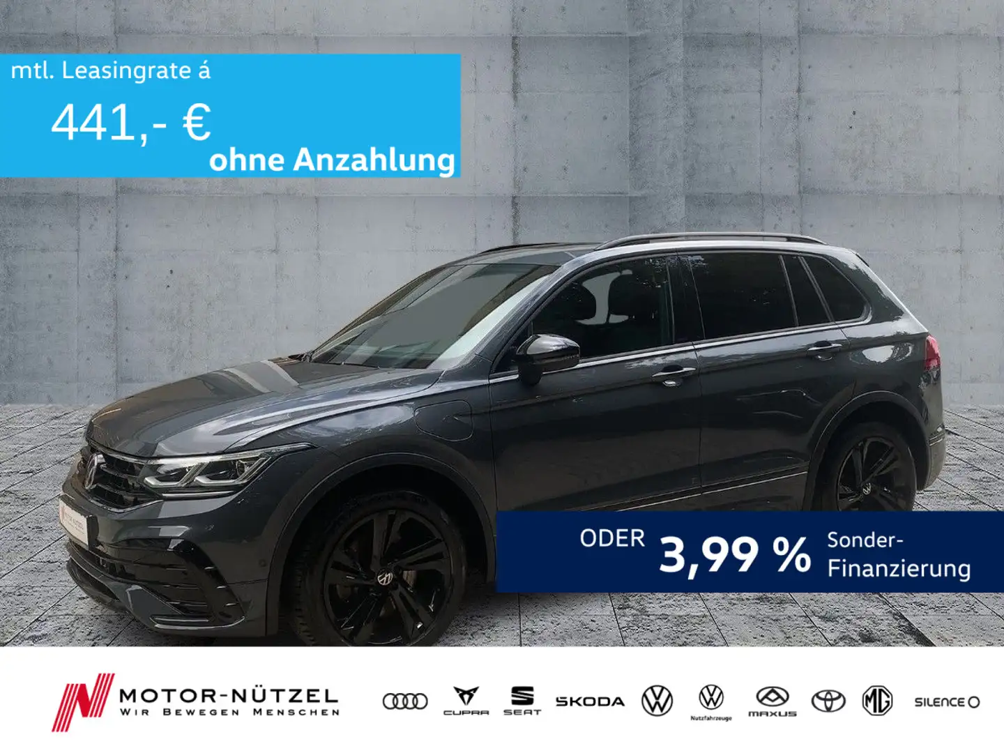 Volkswagen Tiguan 1.4TSI eHYBRID R-LINE MATRIX+NAV+AHK+PANO Grau - 1