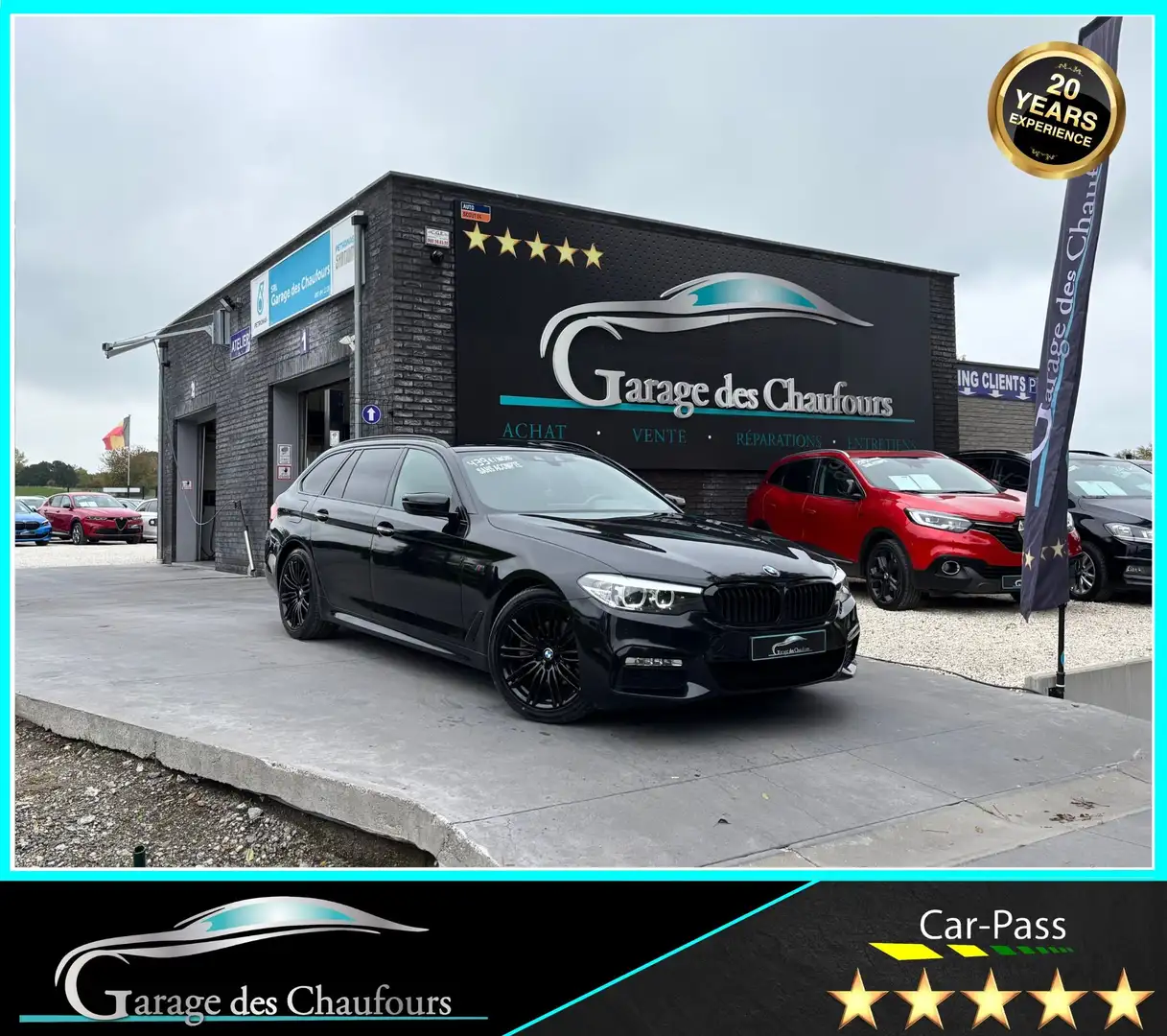 BMW 520 dA Touring - ! Pack M ! - Attelage - JA 19 - Eu6c Noir - 1