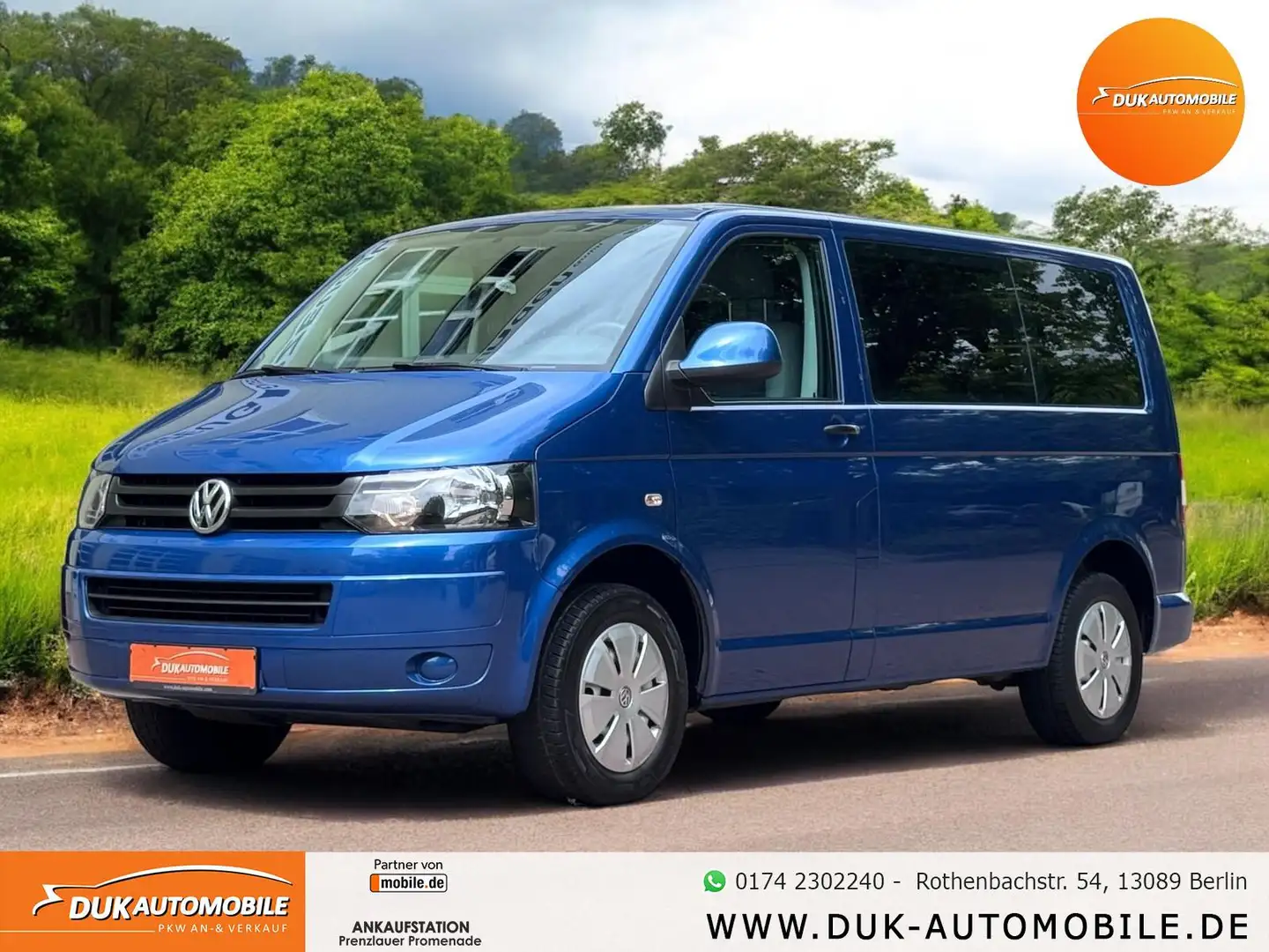Volkswagen T5 Transporter Kasten-Kombi *9 Sitze*Klima*Navi* Blu/Azzurro - 1