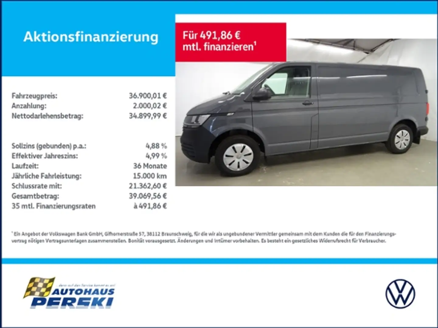 Volkswagen T6.1 Transporter T6.1 Kasten2.0 TDI LR DSG KLIMA, TEMPOMAT, RÜCK Gris - 1