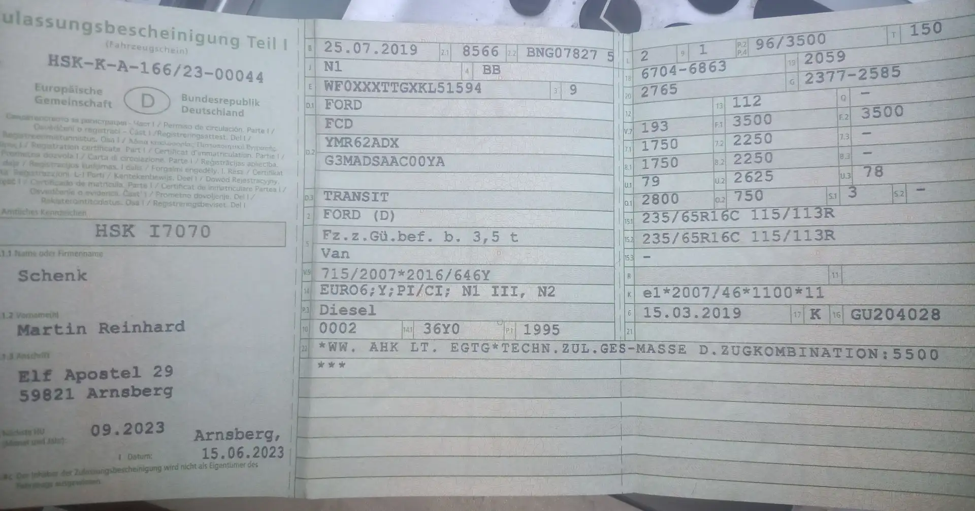 Ford Transit Transit 350 TDCi 350 L4 H3 HA MH Trend Weiß - 1