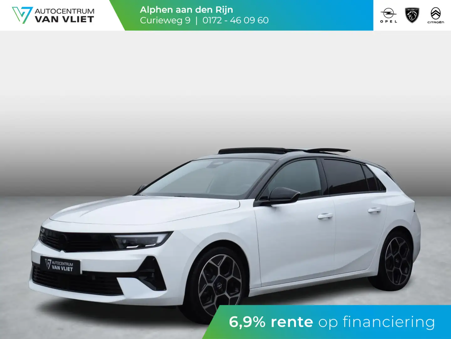 Opel Astra 1.2 Turbo Hybrid Ultimate SCHUIFDAK | ALCANTARA | Weiß - 1