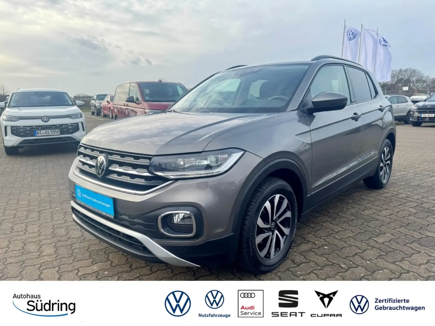 Volkswagen T-Cross 1,0 TSI Active Navi LED ACC AppConnect Grau - 1