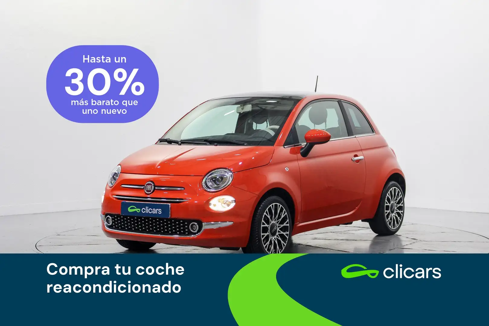 Fiat 500 1.0 Hybrid Monotrim 52kW Blanc - 1