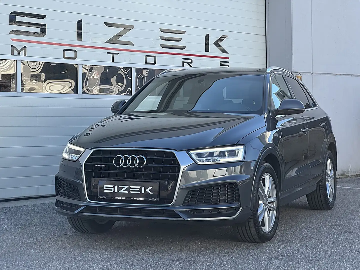 Audi Q3 2,0 TDI Sport quattro S-tronic|S-LINE|NAVI|PDC Grau - 1