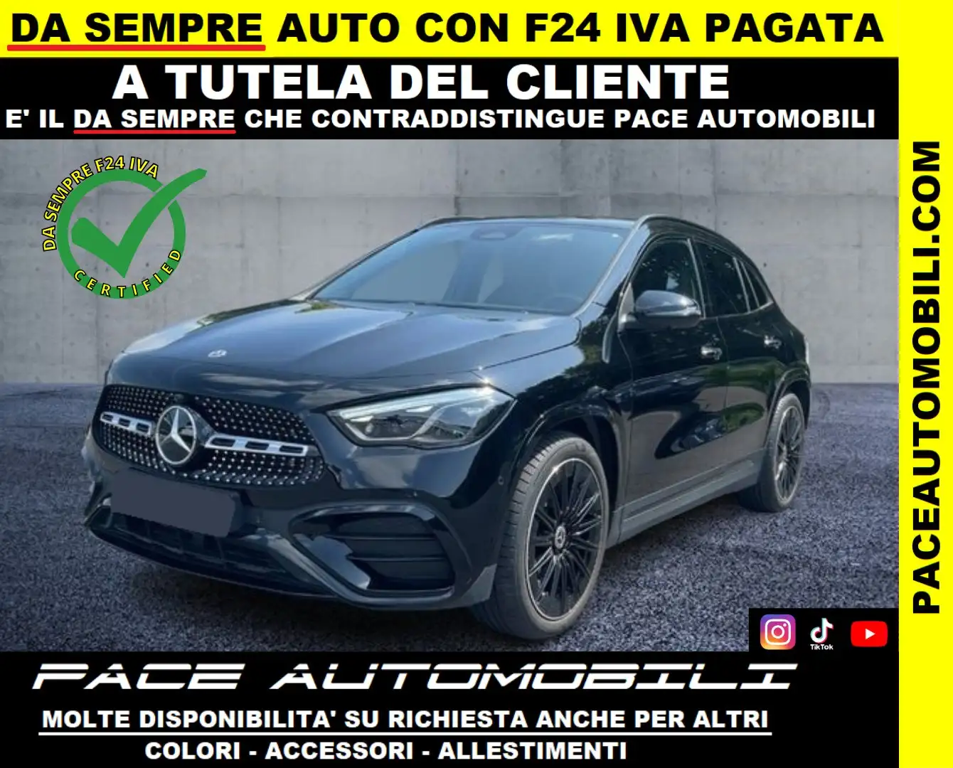 Mercedes-Benz GLA 200 D PREMIUM AMG NIGHT PACK 20" PDC KAMERA ACC LED Nero - 1