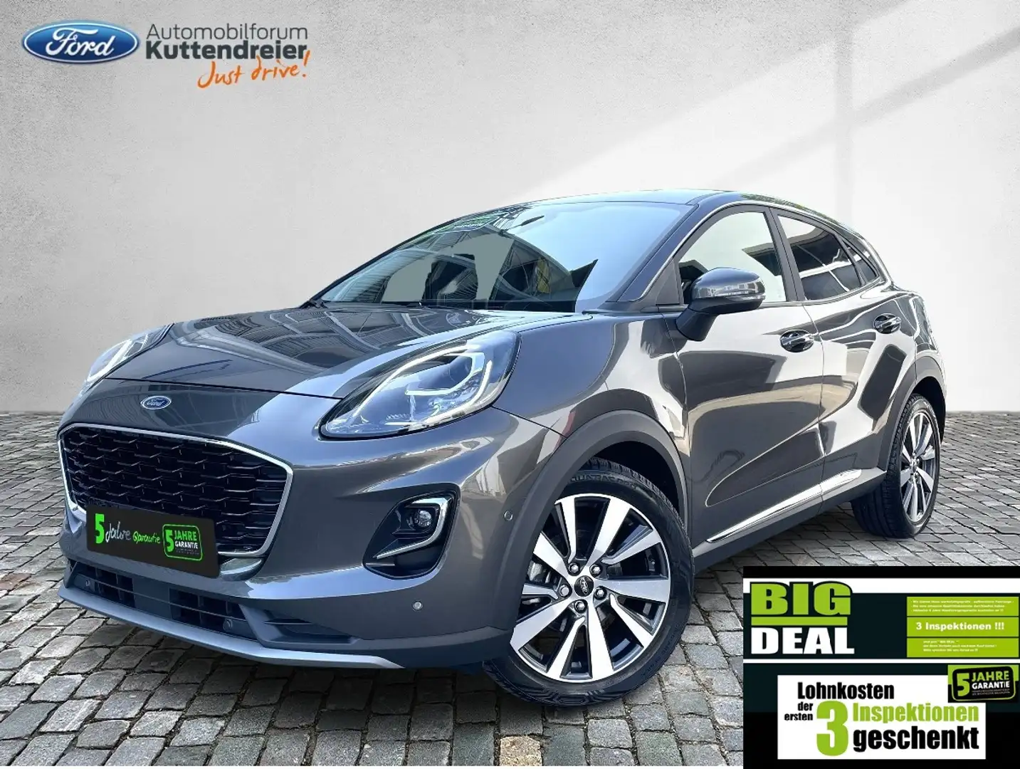 Ford Puma Titanium X Navi Kamera 2xPDC Lenkr.Sitzheiz. Grijs - 1