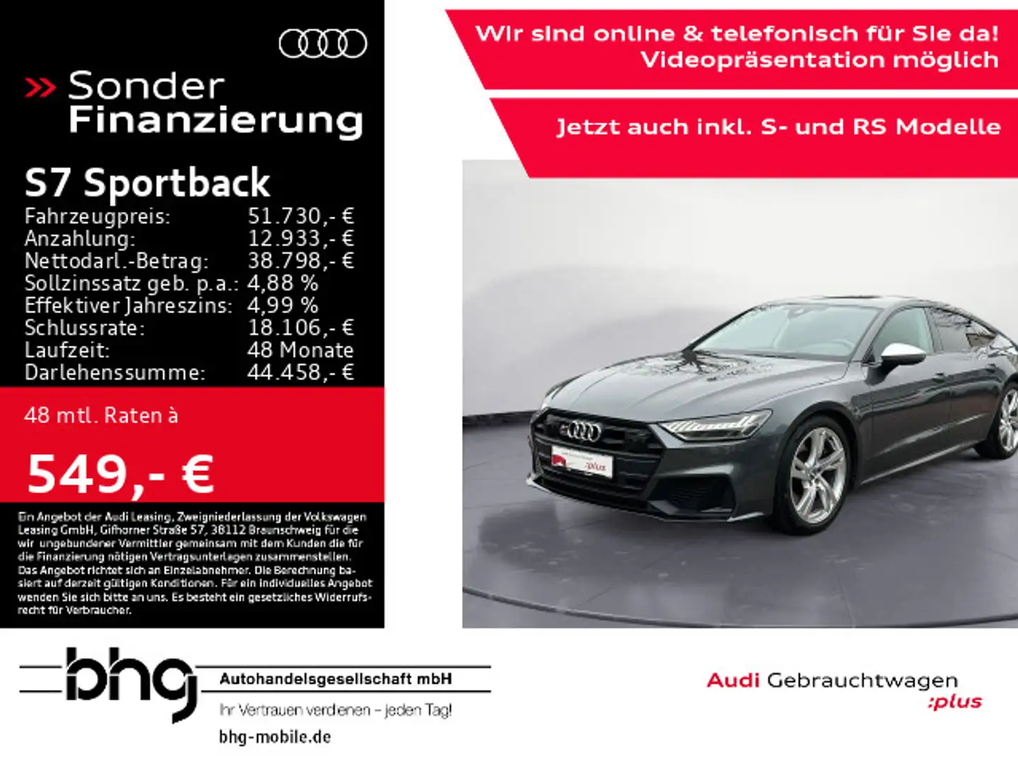 Audi S7 TDI quattro Matrix/Standhz./Head-up Grau - 1
