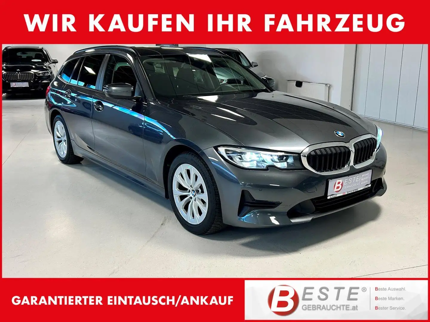 BMW 318 d Touring **M-LEDERLENKRAD**ANHÄNGERKUPPLUNG** Grau - 1