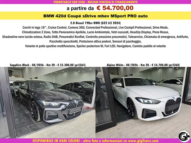 BMW 420 C.19" M-Sport PRO Tetto Navi PDC NEW MODEL