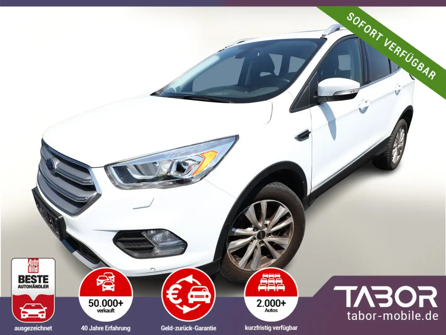Ford Kuga 2.0 TDCi 150 Titanium Pano Nav SHZ PDC 17Z Weiß - 1