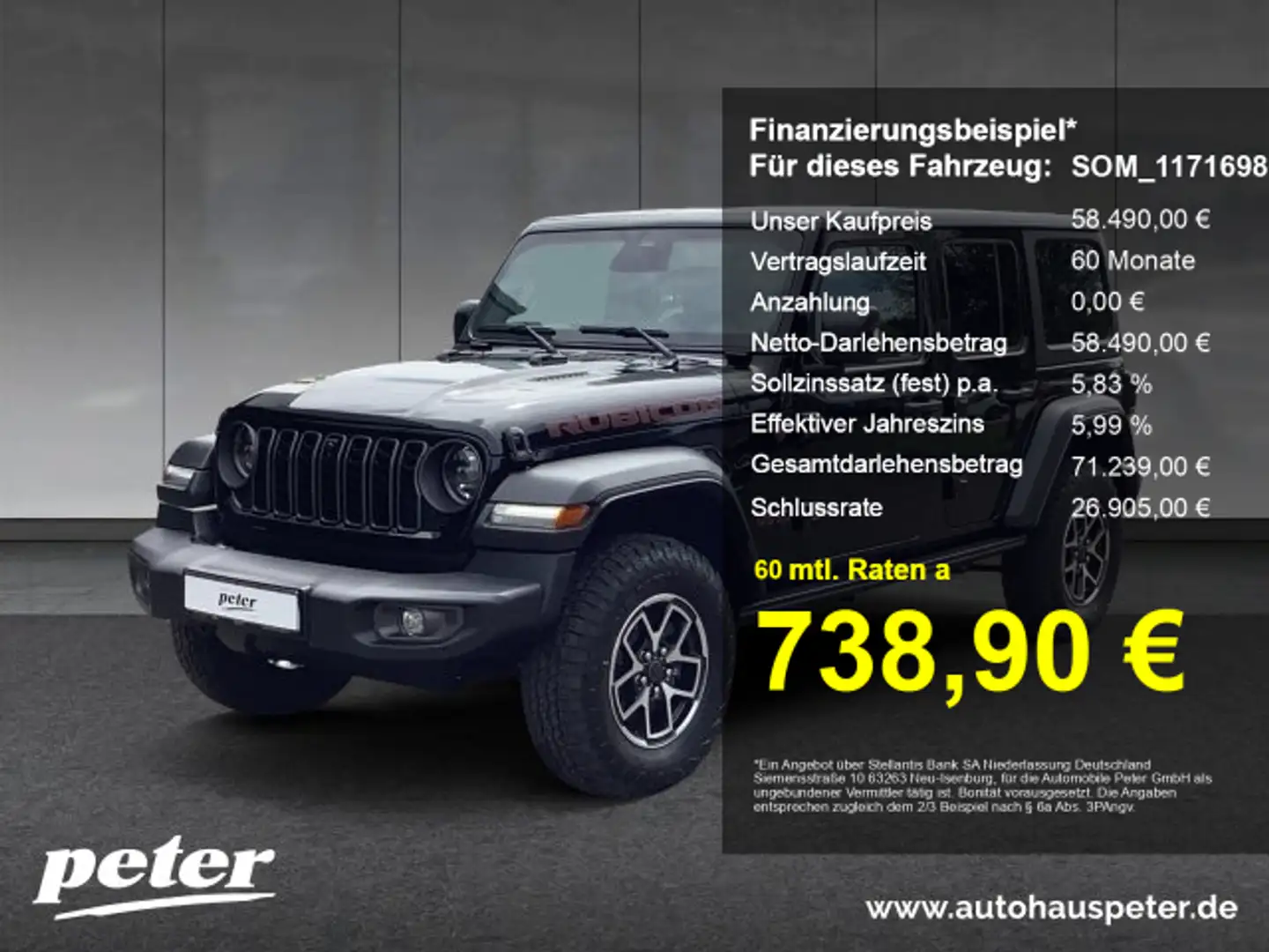 Jeep Wrangler WRANGLER ICE MY24 Rubicon 2.0l T-GDI 272 PS 4x4 Schwarz - 1