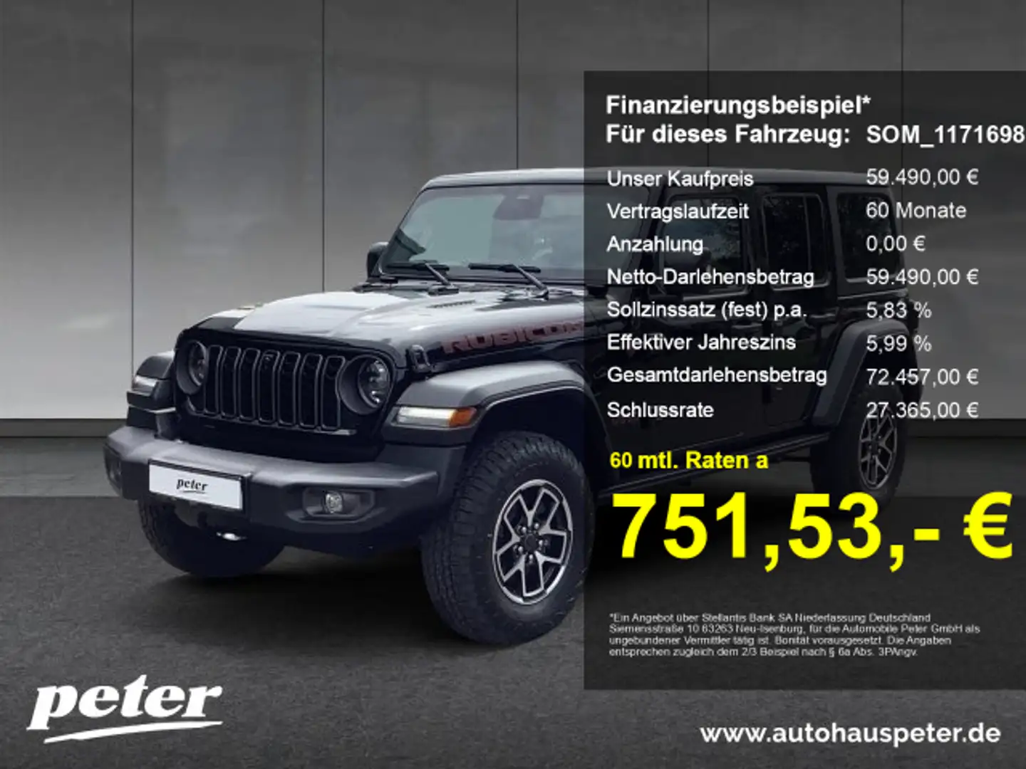 Jeep Wrangler WRANGLER ICE MY24 Rubicon 2.0l T-GDI 272 PS 4x4 Schwarz - 1