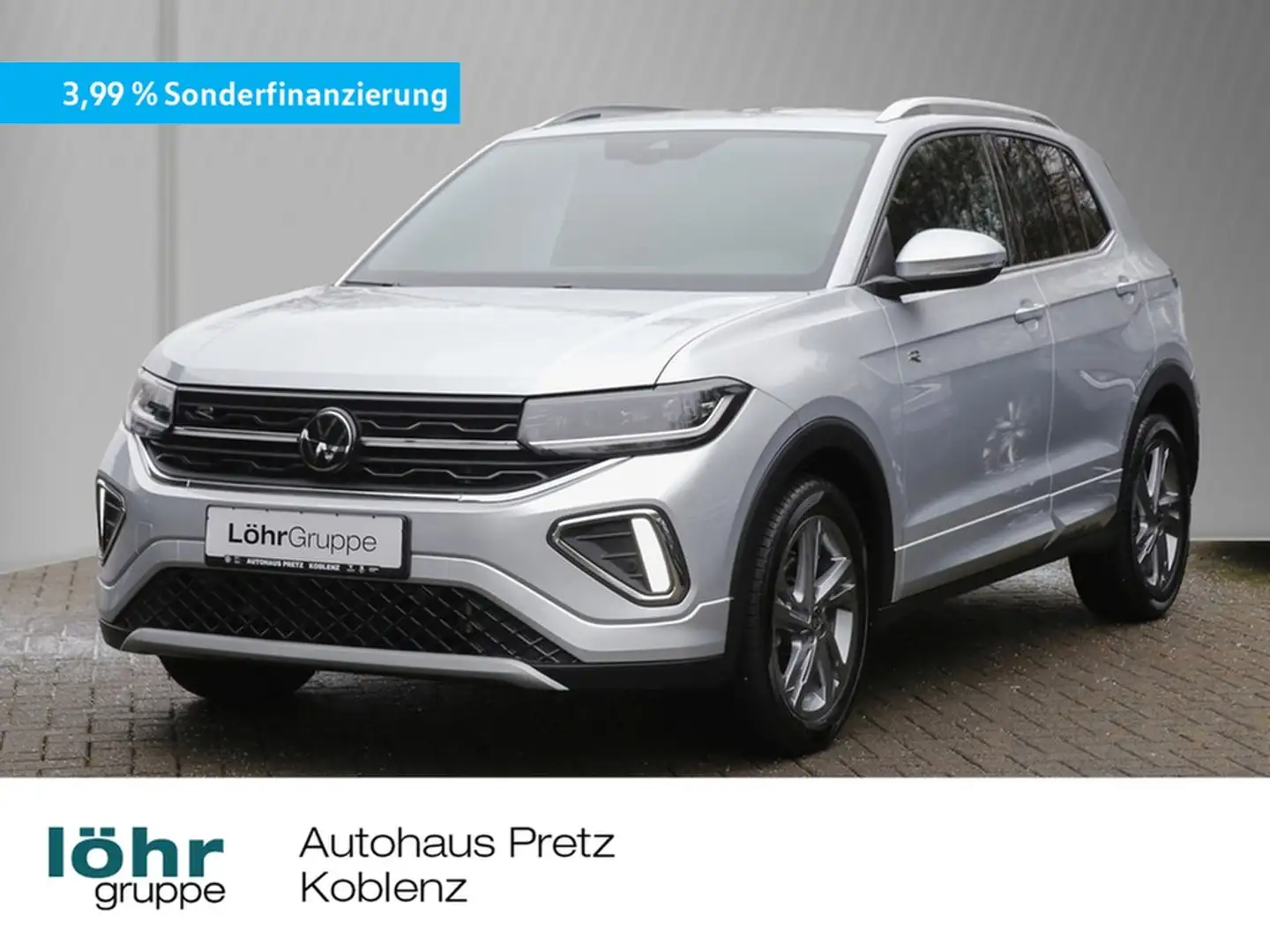 Volkswagen T-Cross 1.5 TSI DSG R-Line Facelift "3,99%" AHK, RFK, I... Zilver - 1