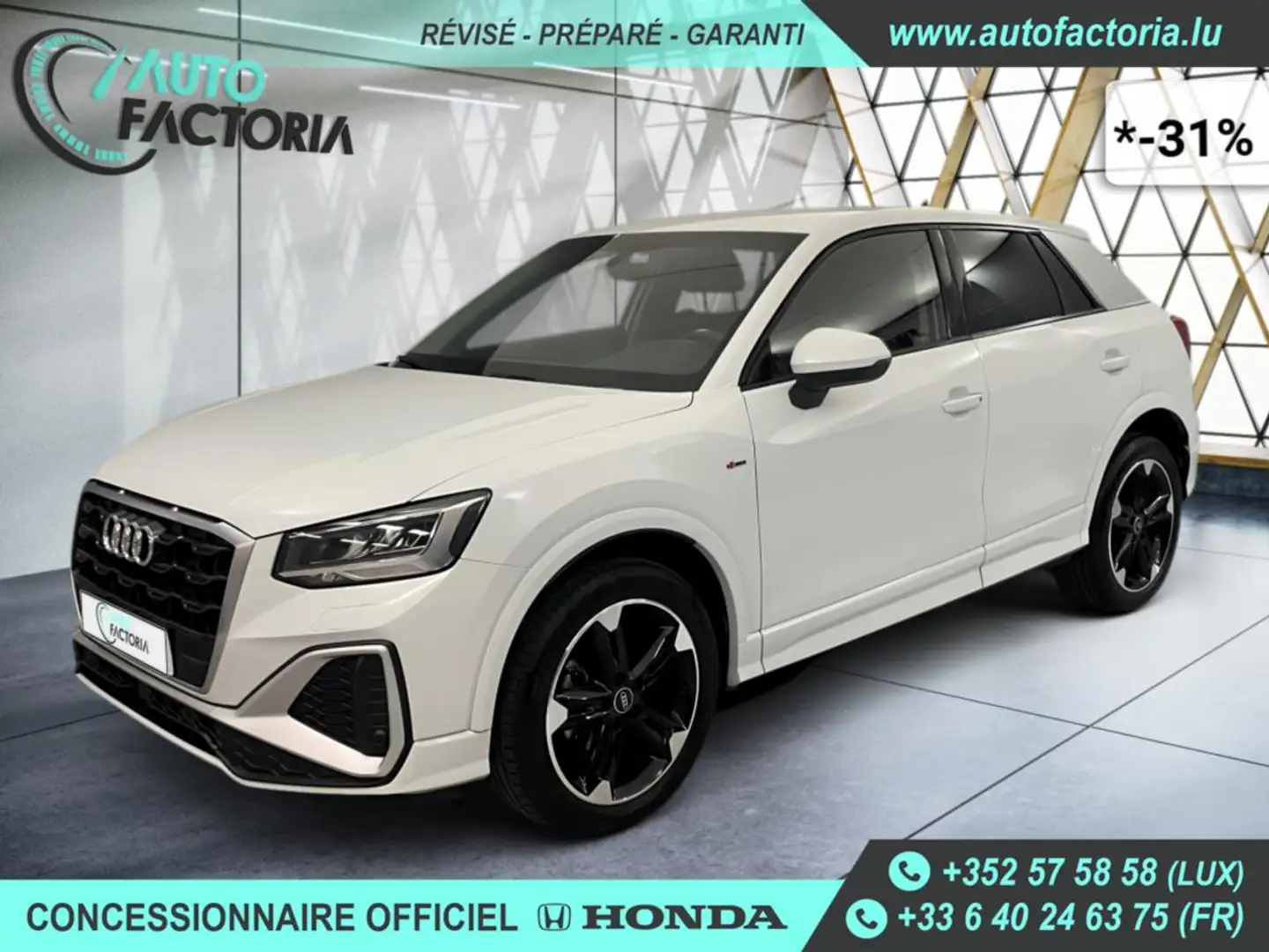 Audi Q2 -31% 30 TFSI 110cv S-LINE+GPS+CAM+FULL LED+Options Beige - 1
