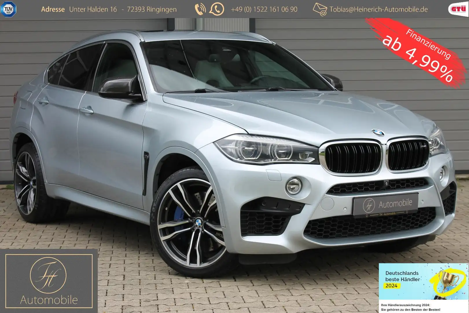 BMW X6 M X6M*Kamera*Akrapovic*Standheiz*Keyless*4x Sitzhe Stříbrná - 1