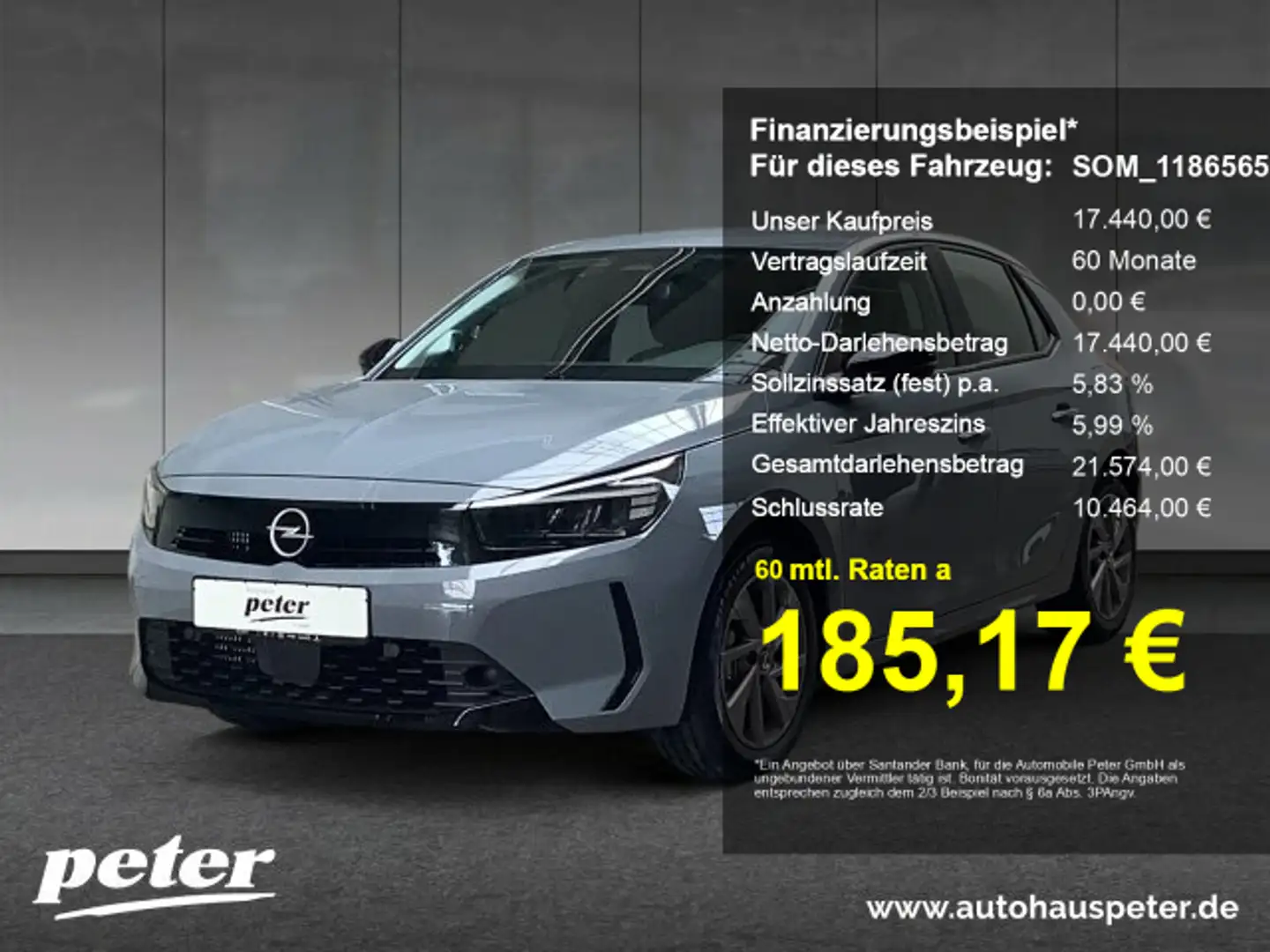 Opel Corsa Corsa F Edition 100 +SHZ+Klima+EPH+Alu+LHZ+ Grigio - 1