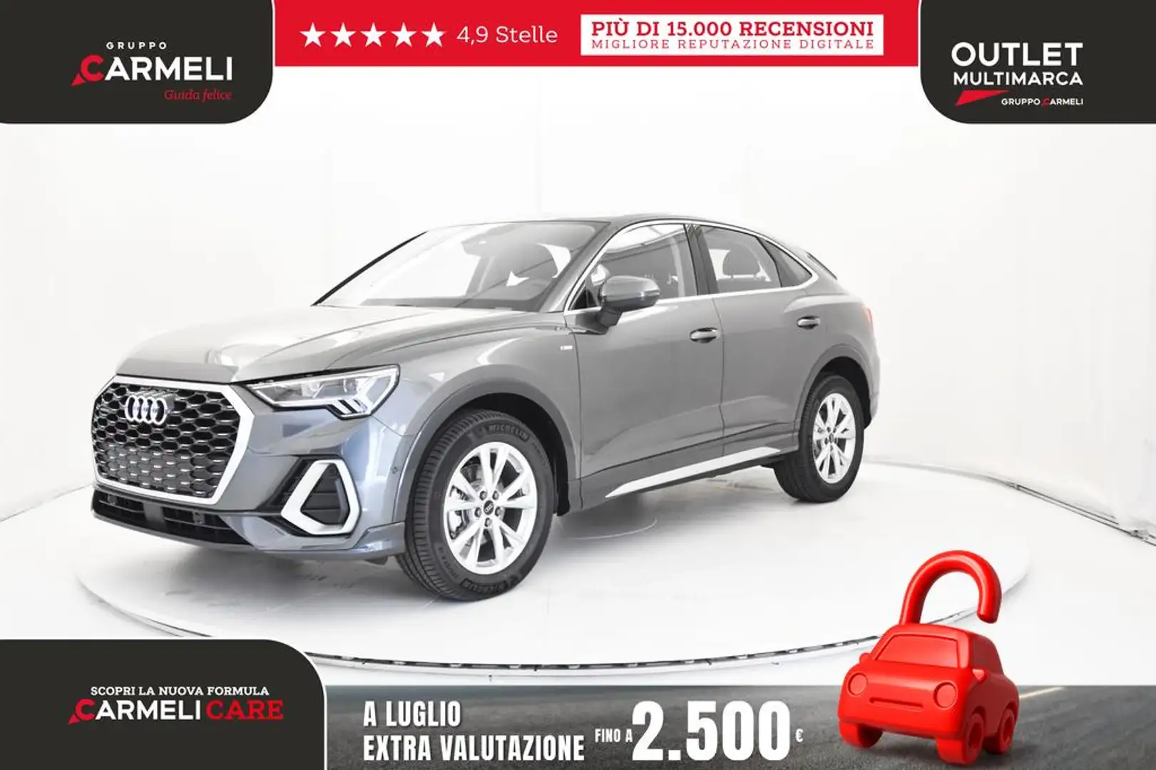 Audi Q3 Spb 35 2.0 tdi S Line 4X4 TETTO,NAVI,LED,KM0 Gris - 1