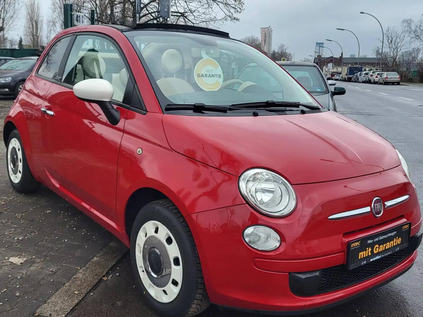 Fiat 500C 1.2 el. Verdeckt 12 Monate! Hand Garantie Rosso - 1