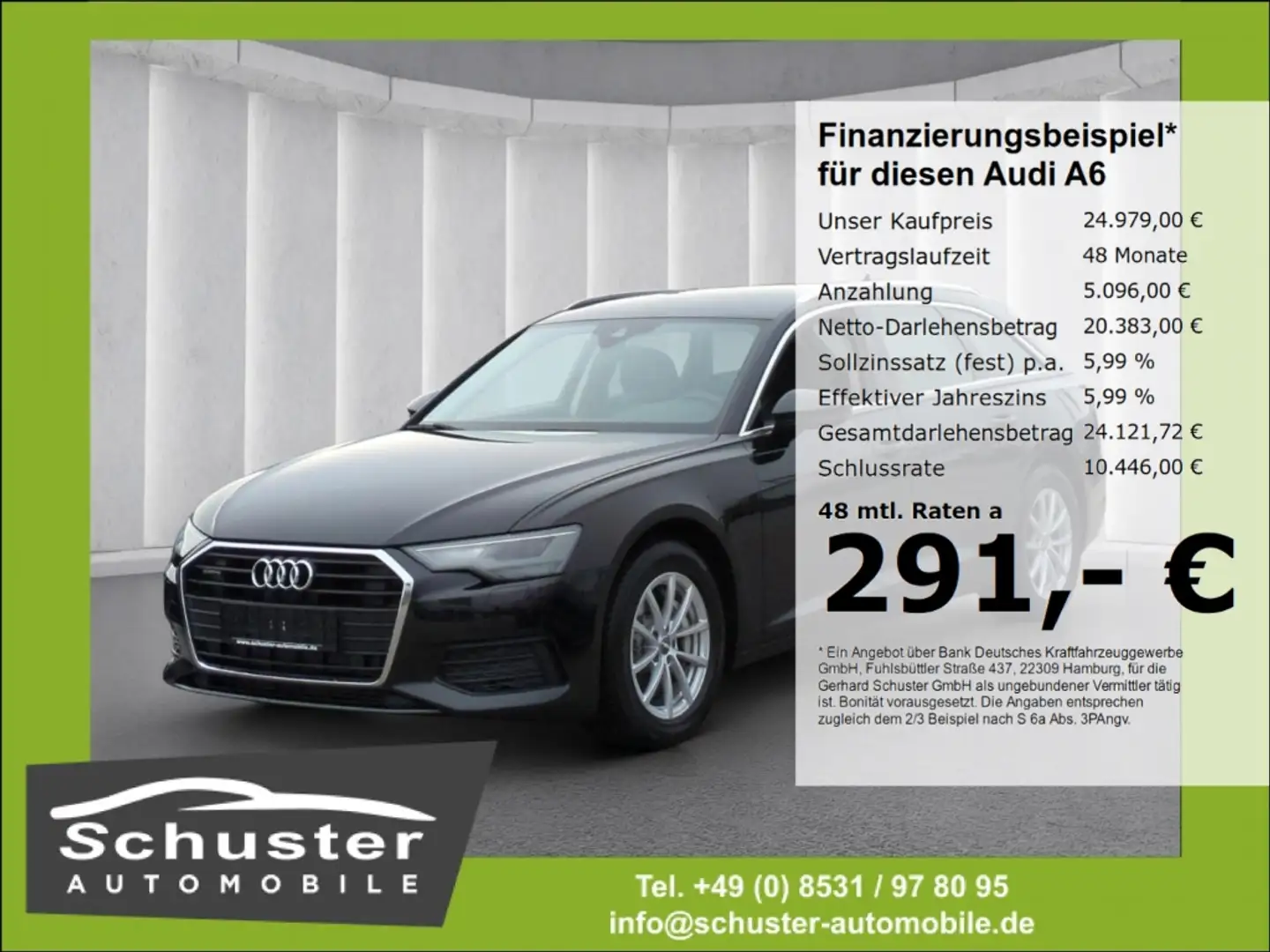 Audi A6 Avant quattro 45TDI*Tiptro B&O Leder Navi SHZ Schwarz - 1