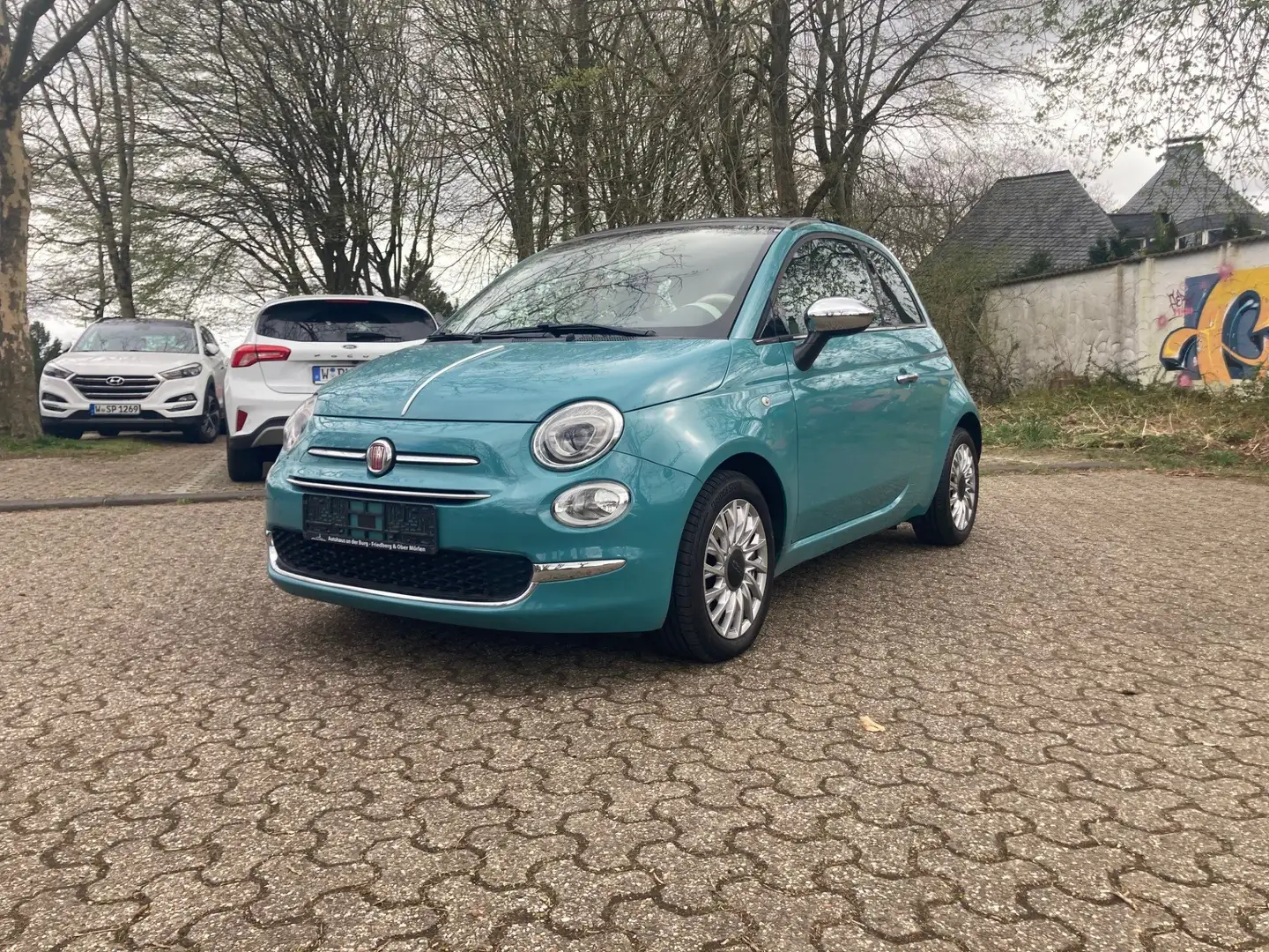 Fiat 500 500 Cabrio, Tüv/Au Neu,Klima,Scheckheft,Privatver Blau - 2