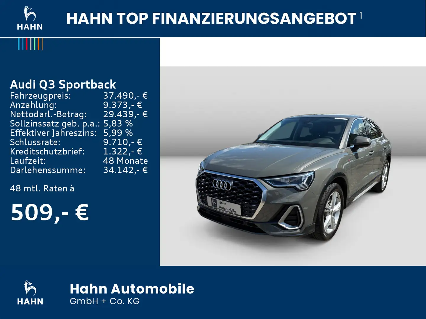 Audi Q3 45TFSI qu S-line AHK LED Navi Sitzh Grau - 2