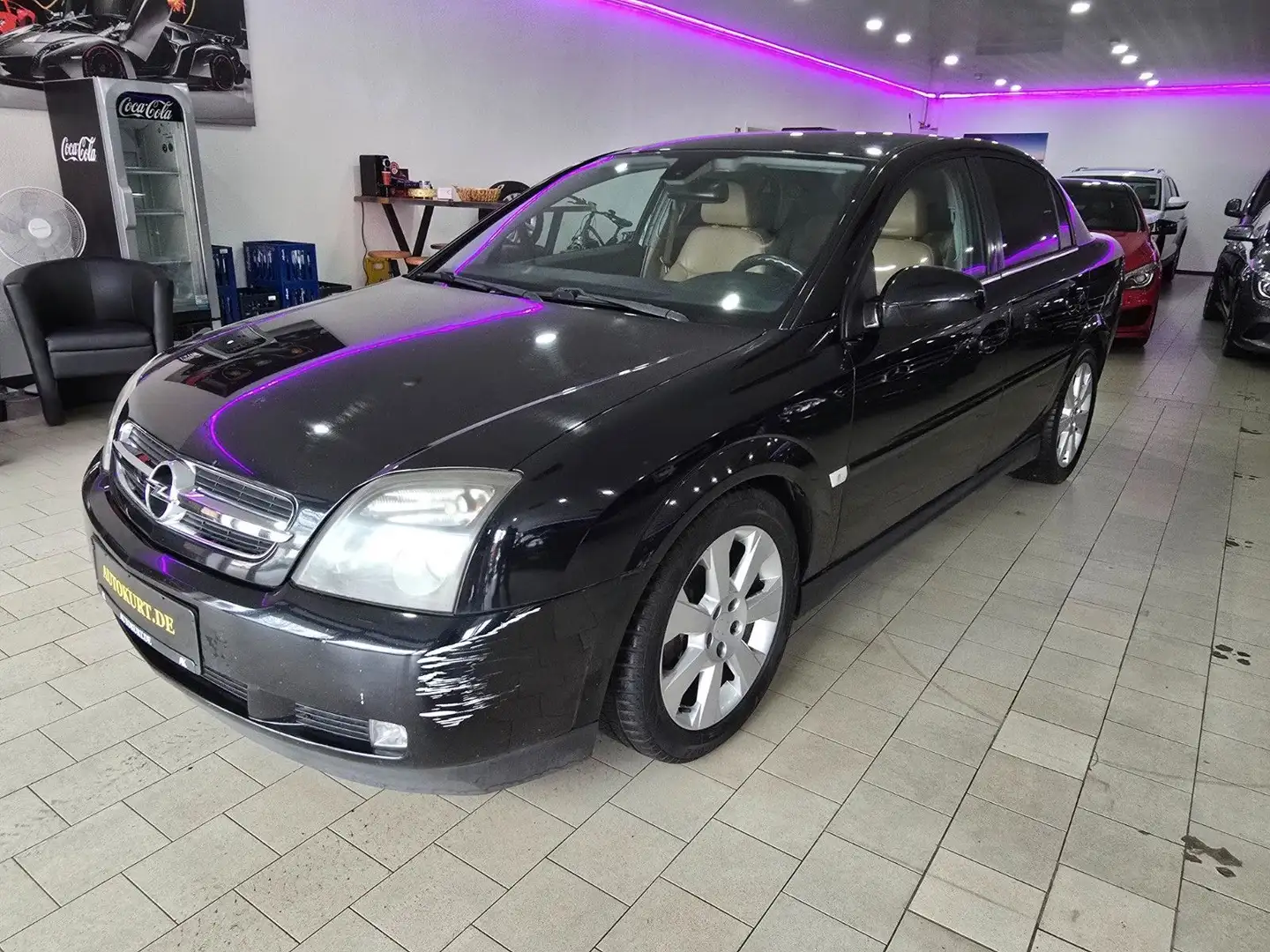 Opel Vectra C Lim. Cosmo Vollleder Klima Zwart - 1