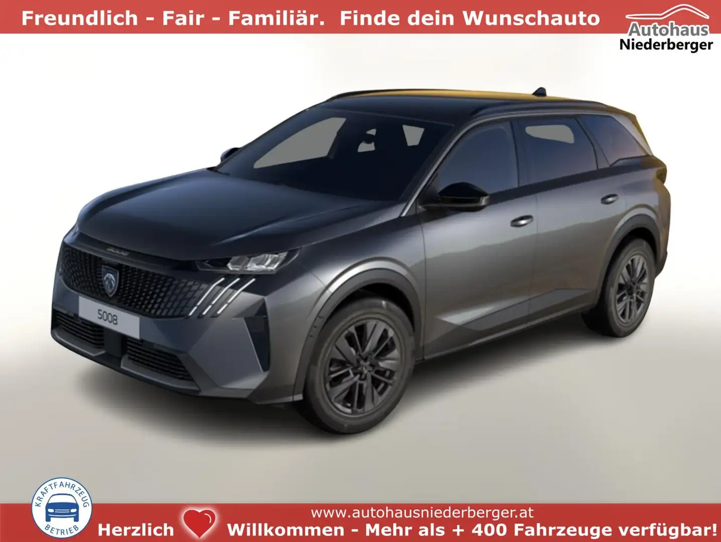 Peugeot 5008 Allure MHEV 145 Nav AHK 360° ACC 21"-HD 7S 107 ... Grau - 1