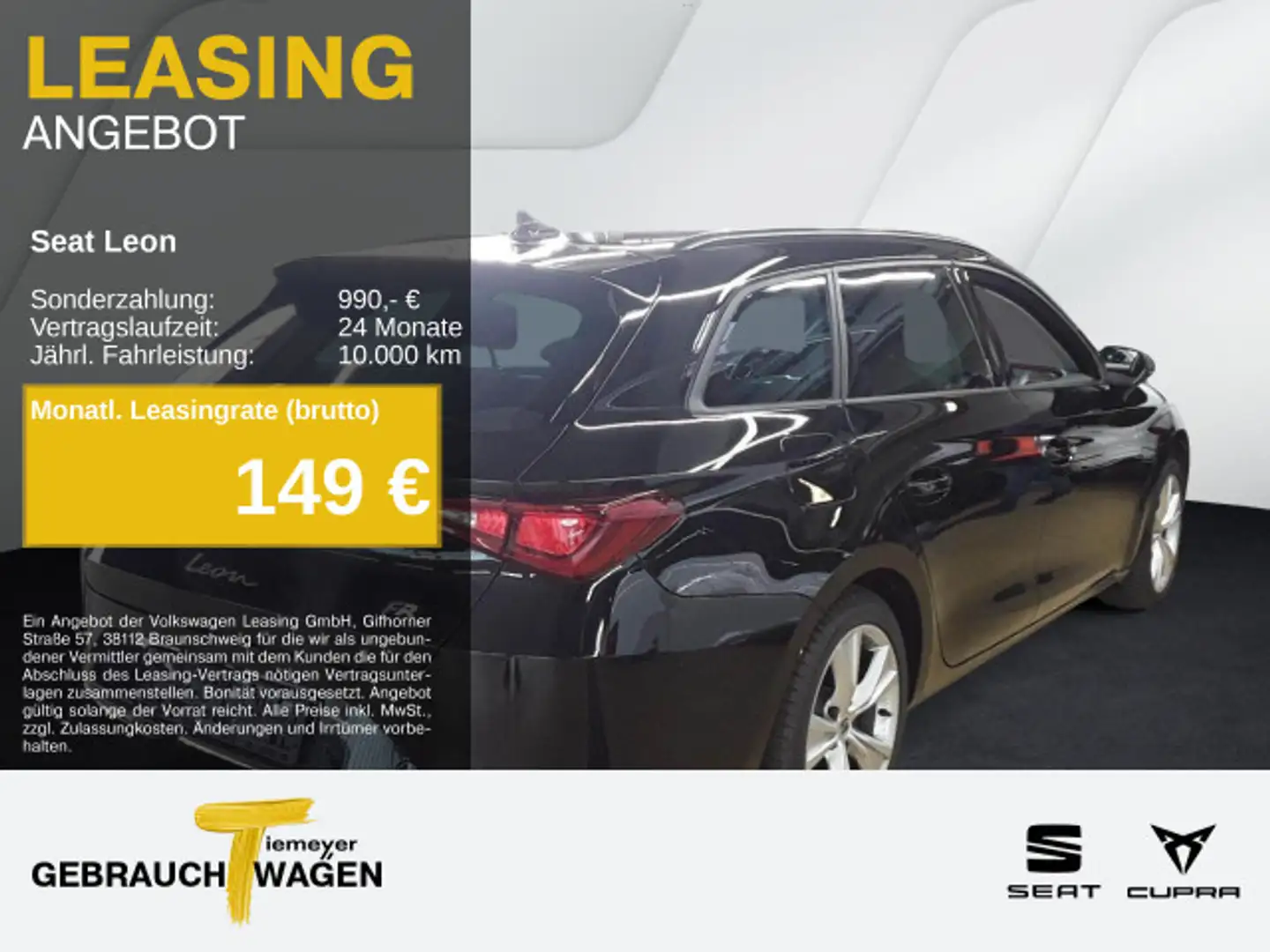 SEAT Leon Sportstourer 1.5 eTSI DSG FR MATRIX KAMERA Schwarz - 1