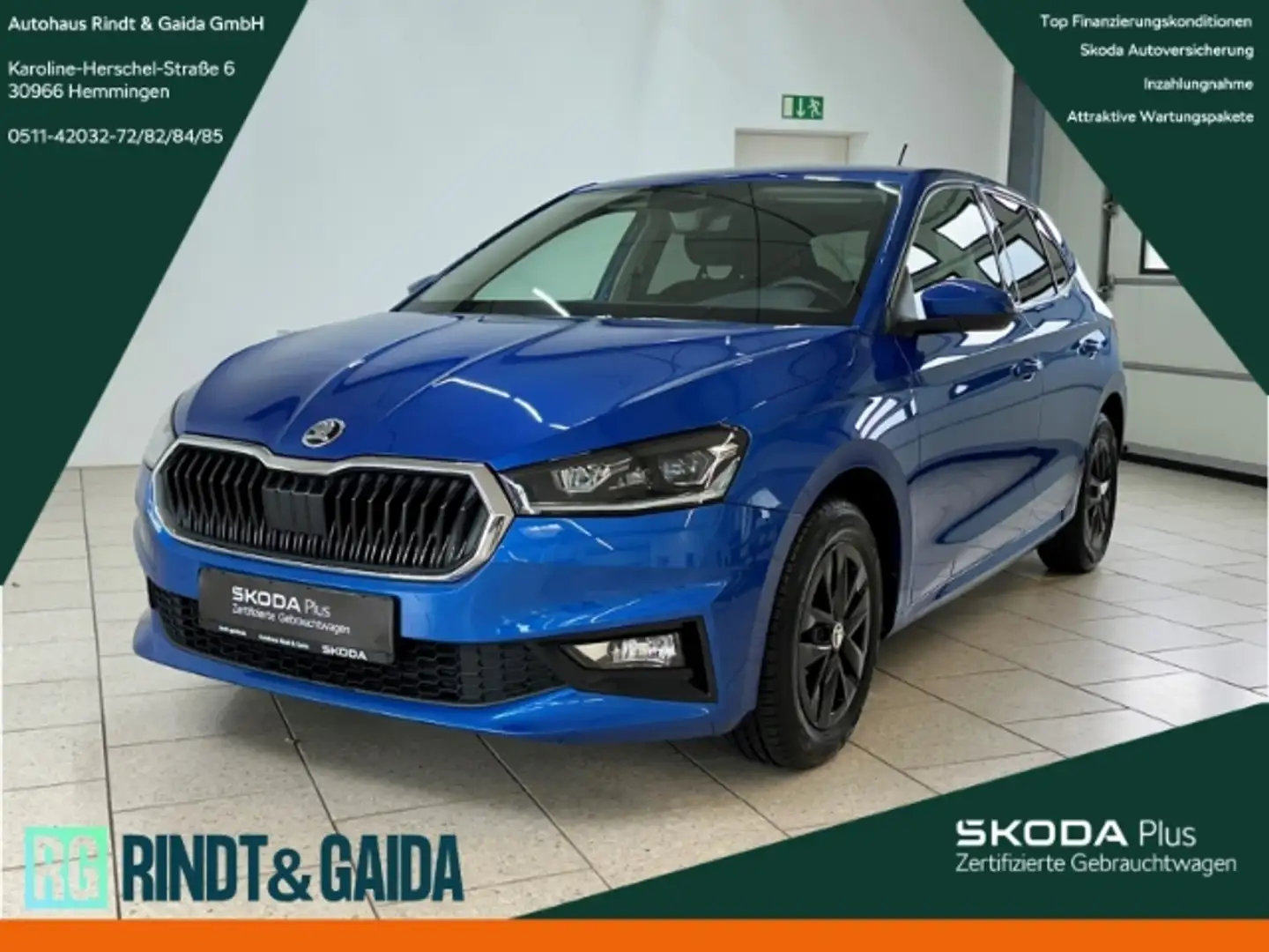 Skoda Fabia Style 1.0 TSI DSG SHZ PDC Freisprech DAB Blau - 1