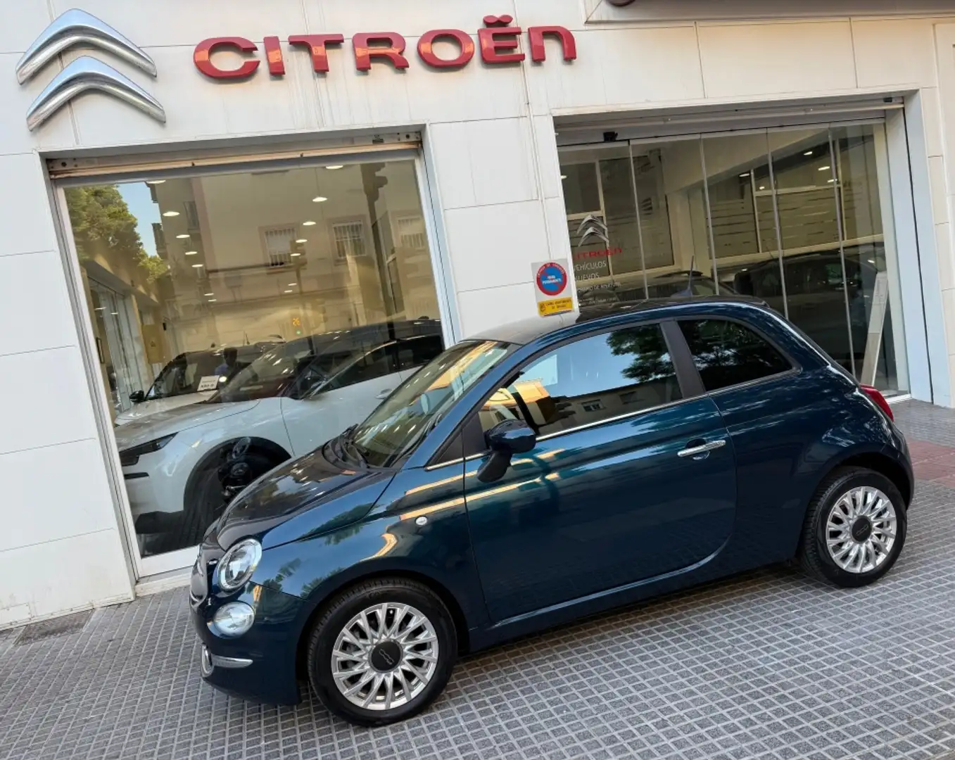 Fiat 500 1.0 Hybrid Monotrim 52kW Bleu - 2