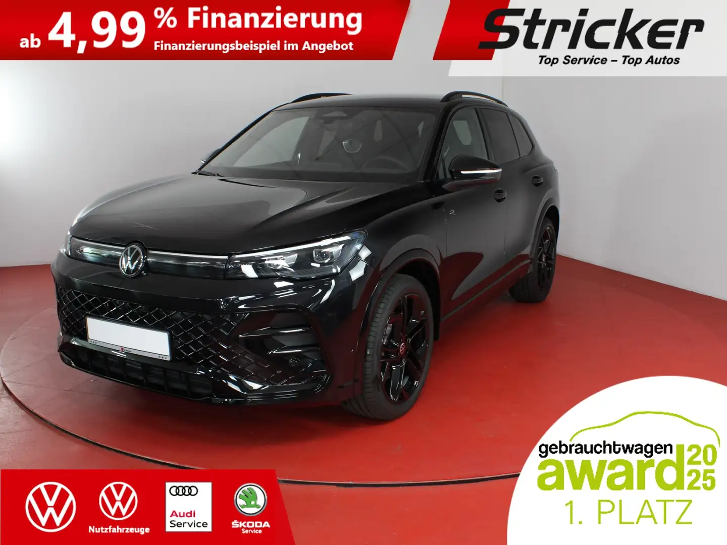 Volkswagen Tiguan R-Line Black Style 2.0TDI DSG 447,-ohne Anzahlung Schwarz - 2