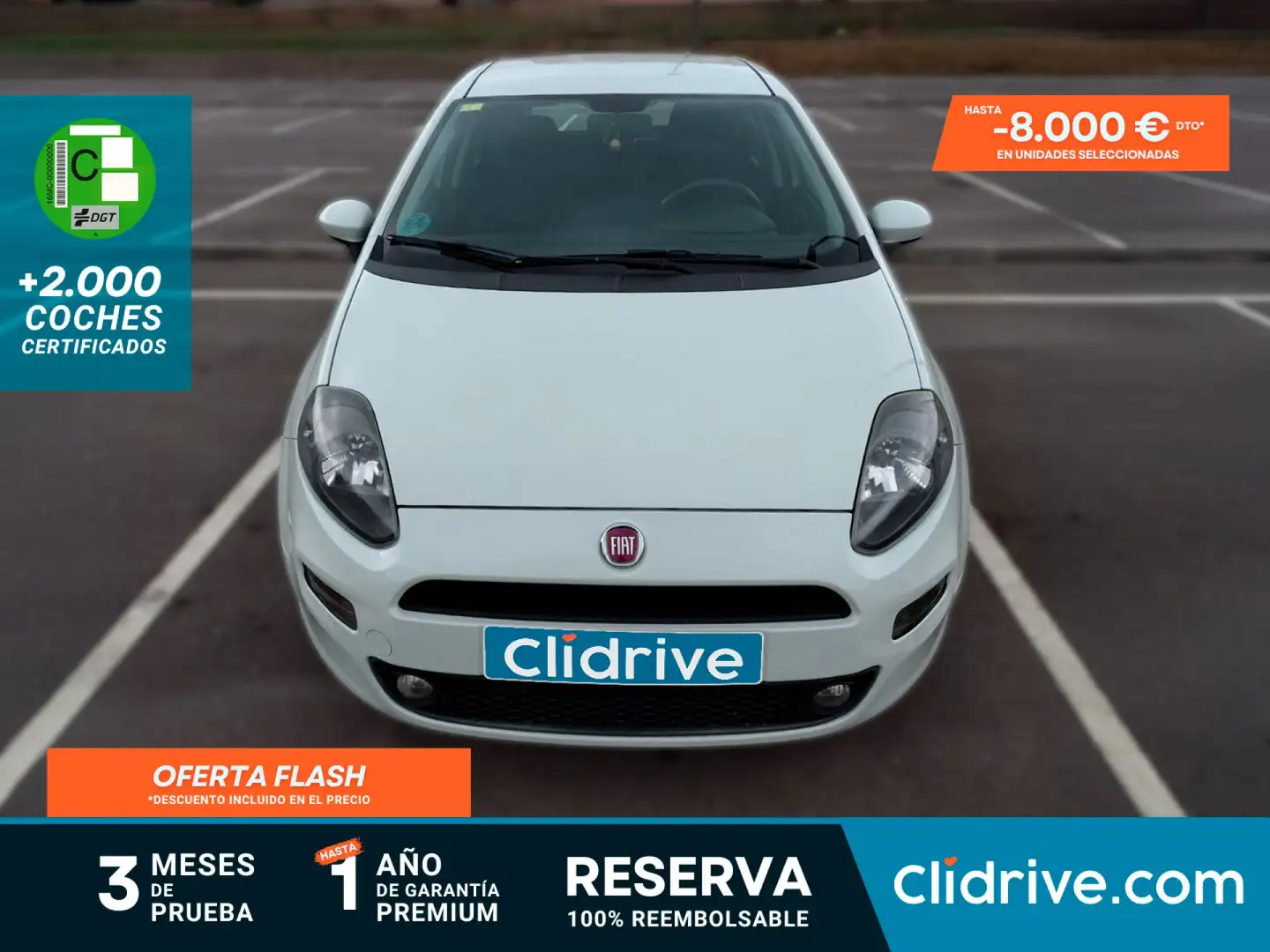 Fiat Punto 1.2 8v Easy 69 CV Gasolina S&S Blanco - 1