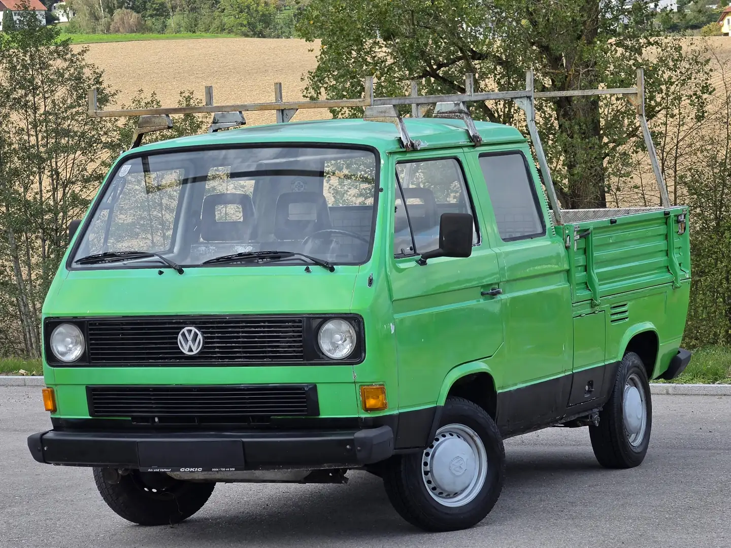 Volkswagen T3 Kombi Ds. Anhängerkupplung* Pickup* Oldtimer* Gepflegter Zustnad* Grün - 1
