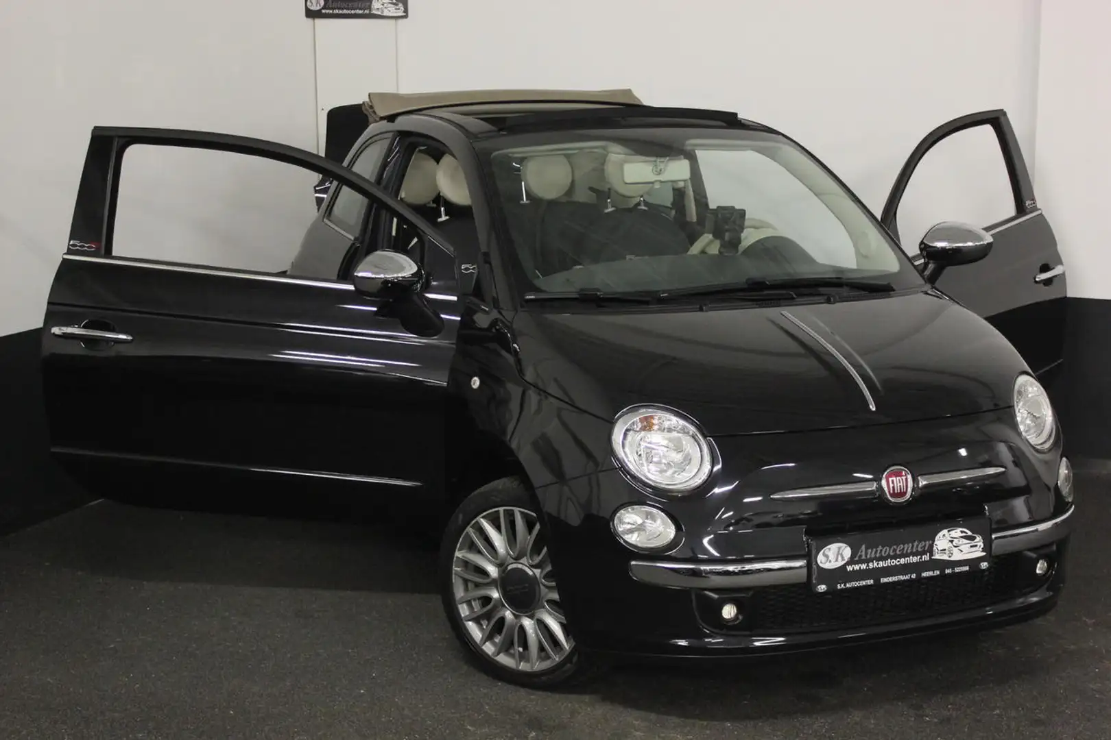 Fiat 500C 1.2*CABRIO*FACELIFT*CLIMA*NAVI*PARK*LEER*EXCL Noir - 2