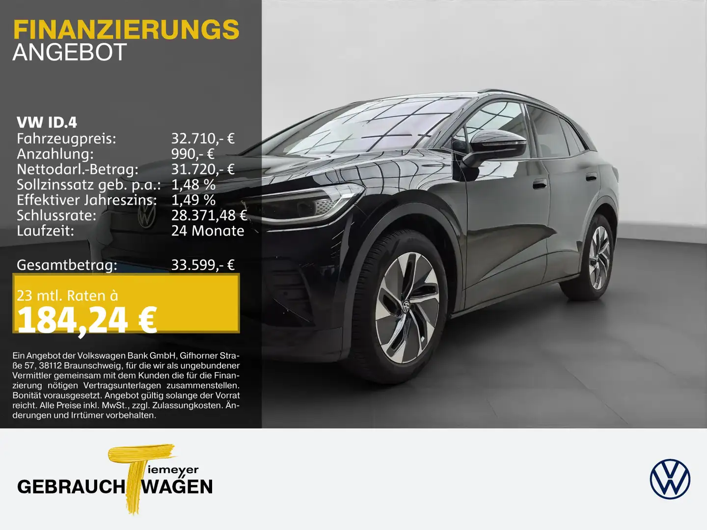 Volkswagen ID.4 PURE LM19 WÄRMEPUMPE NAVI SITZHZG Schwarz - 1