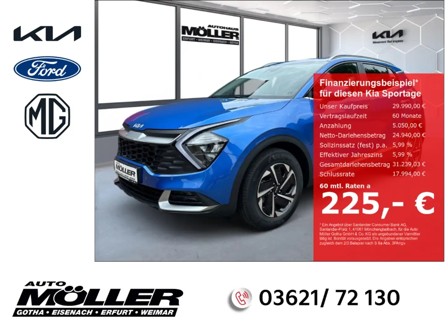 Kia Sportage Vision 1.6T DCT7 Komfort Kamera Navi LED Blau - 1