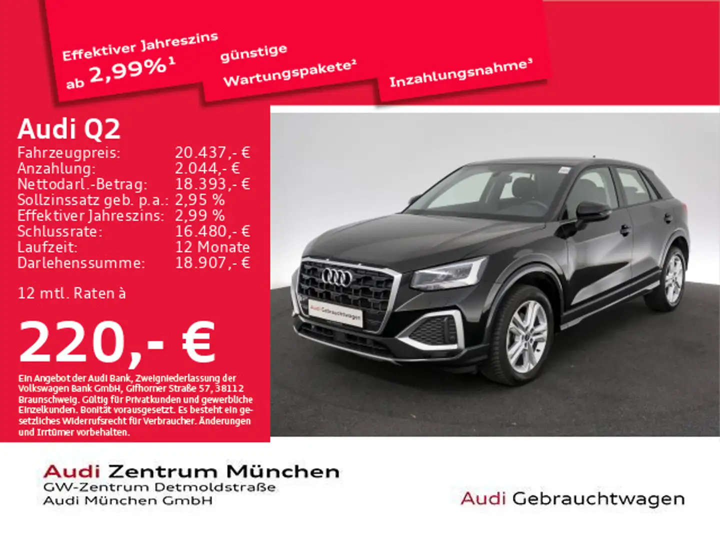 Audi Q2 30 TFSI advanced Navi+/PDC/LED Zwart - 1
