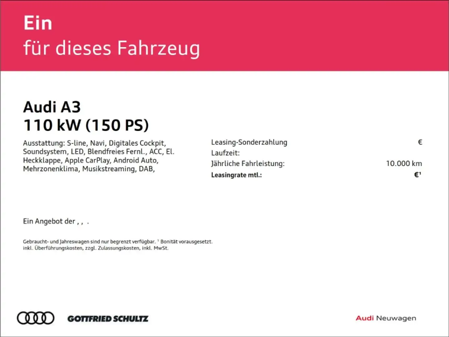 Audi A3 Sportback S line 35 TFSI #S-Line#  SOFORT VERFÜGBA Nero - 2