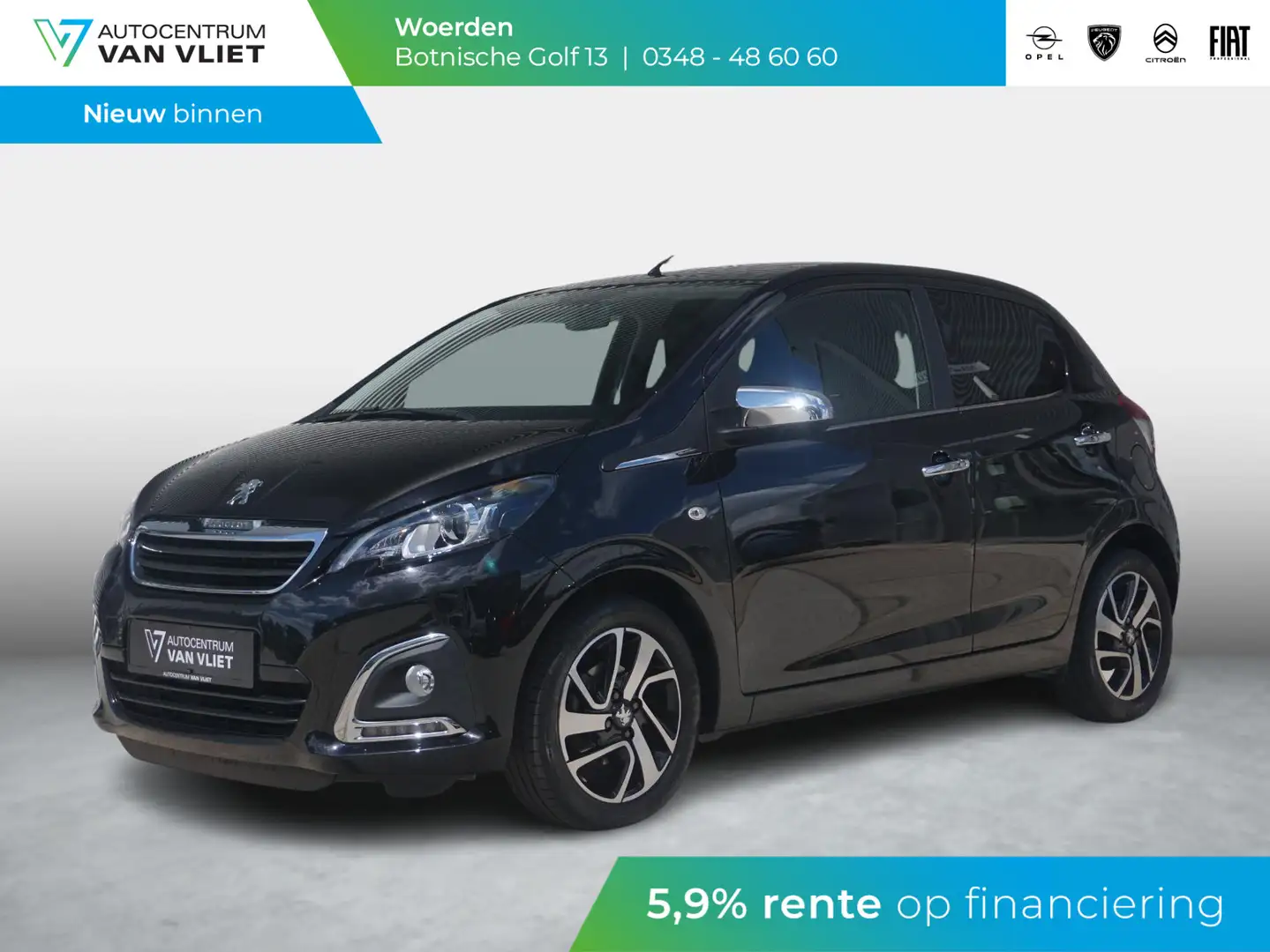 Peugeot 108 1.0 e-VTi Allure Camera | Carplay | Cruise Control Zwart - 1