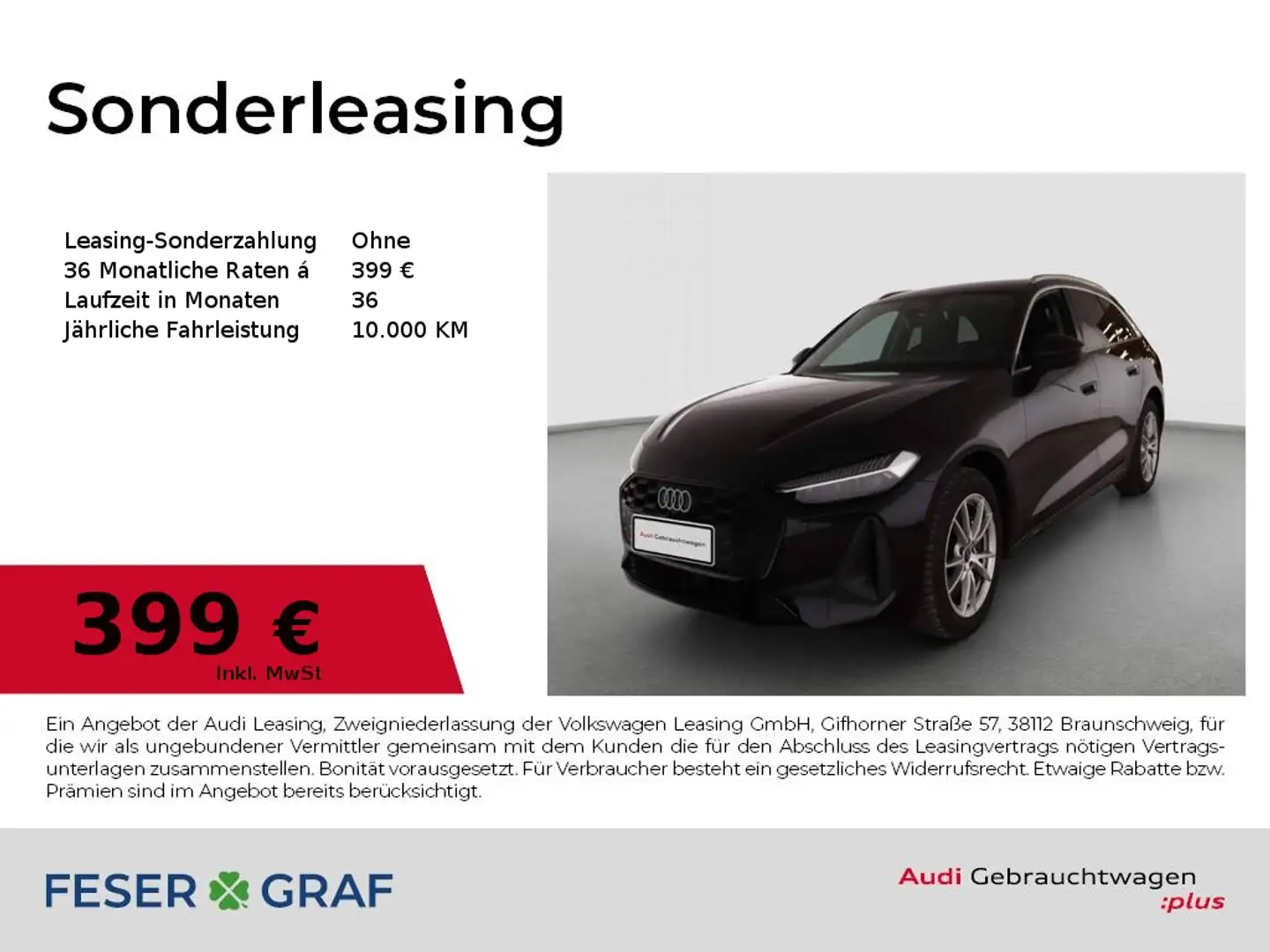 Audi A5 Avant TDI ACC B&O LED Leder Navi RüKa Tech Schwarz - 1