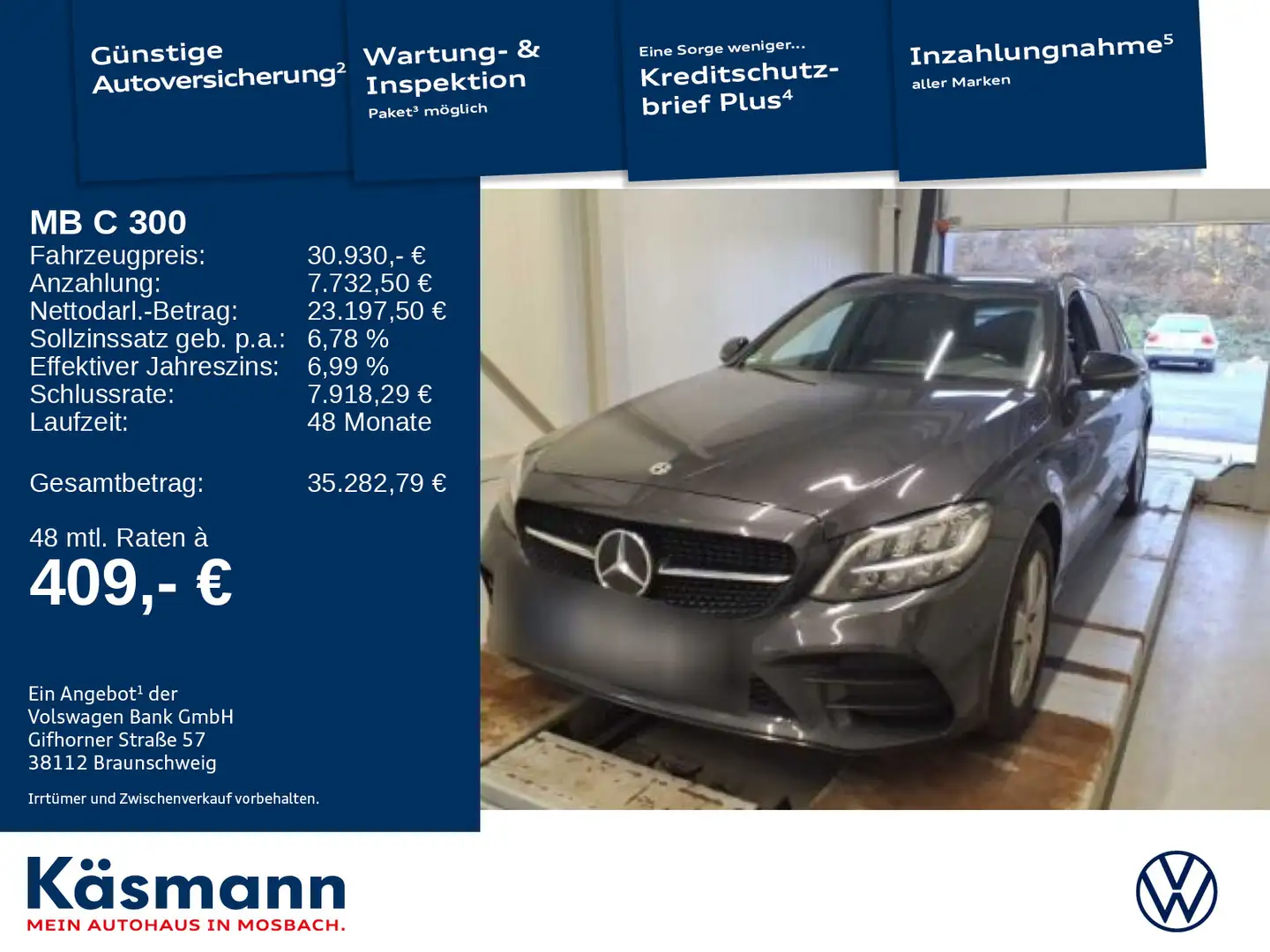 Mercedes-Benz C 300 T e Night Edition PANO NAVI KAM LED Grau - 1