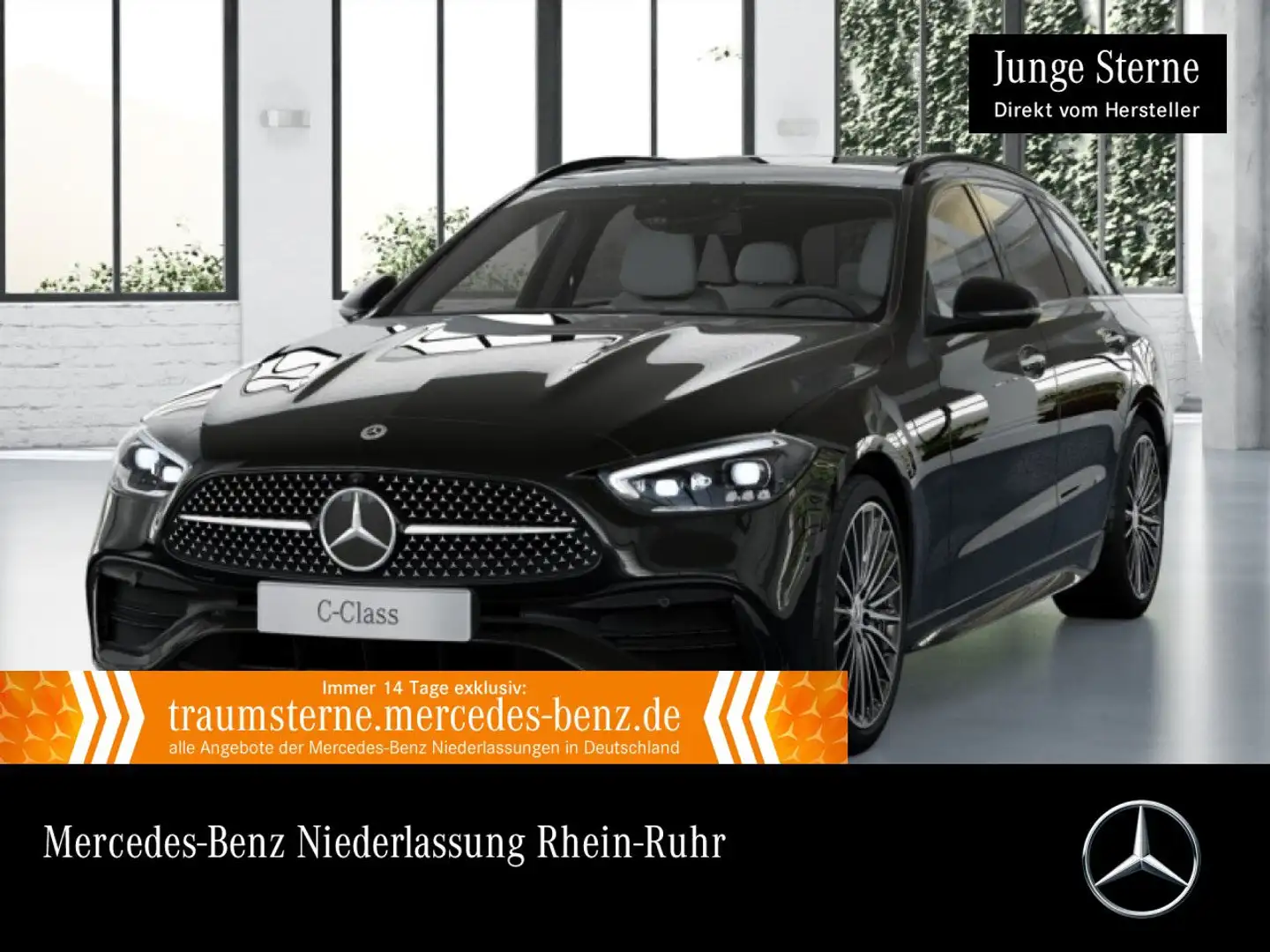 Mercedes-Benz C 300 d T AMG+NIGHT+PANO+360+BURMESTER+19"+KEYLESS Schwarz - 1