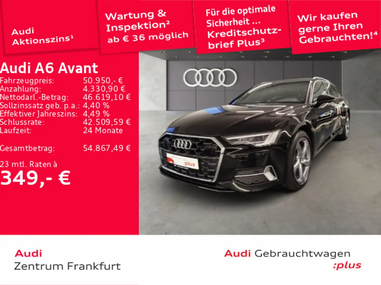 Audi A6 45 TFSI S tronic sport advanced MatrixL Schwarz - 1
