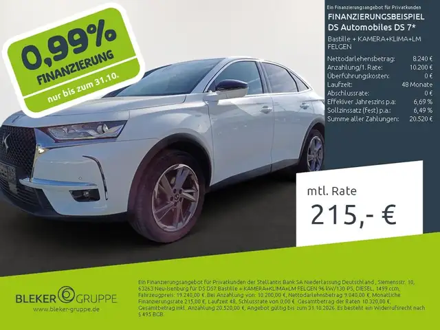 DS Automobiles DS 7 Bastille + KAMERA+KLIMA+LM FELGEN